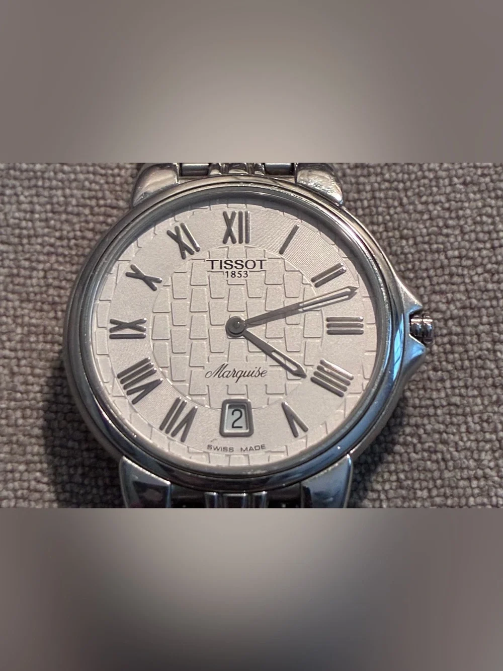 Tissot Marquise L260 Swiss Quartz Watch - Silver Stainless Steel, White Dial